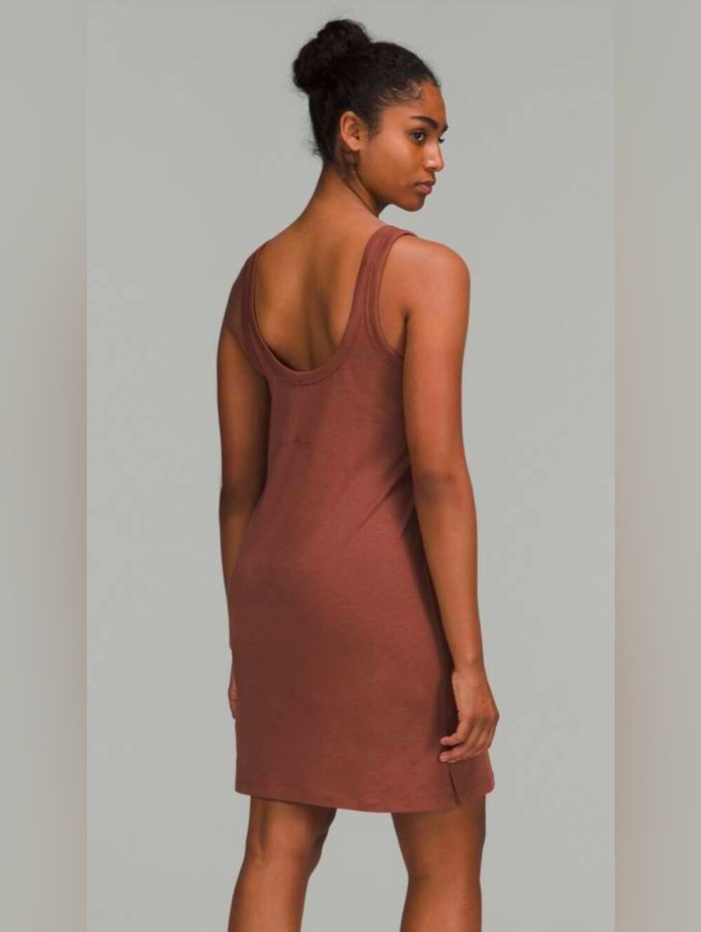 Lululemon Classic-Fit Cotton-Blend Scoop Tank Dress Ancient Copper Sz 6 - Picture 2 of 13